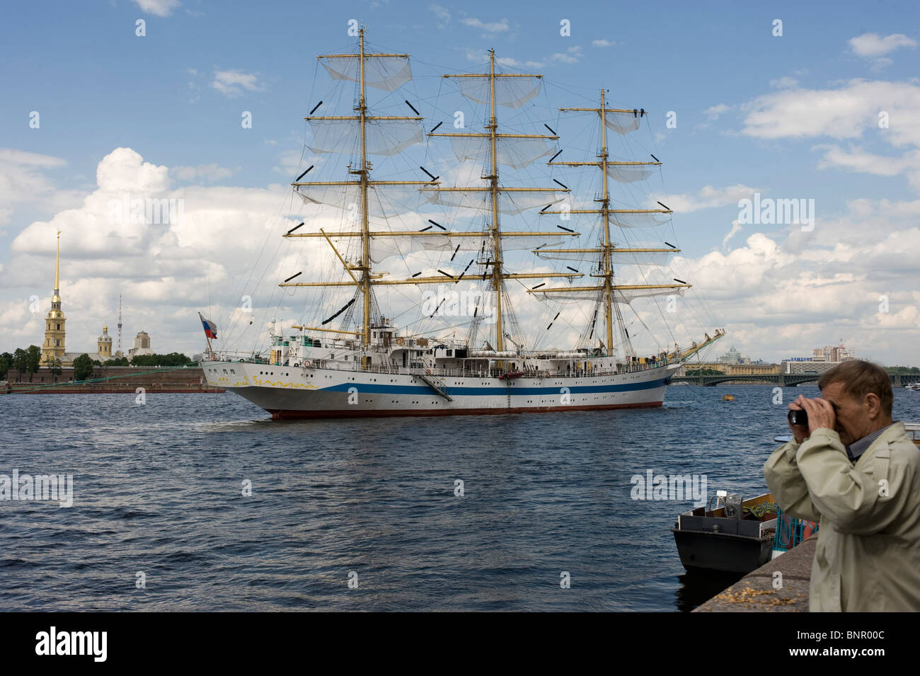 Russischen Dreimaster Mir, Sankt Petersburg, Russland Stockfoto