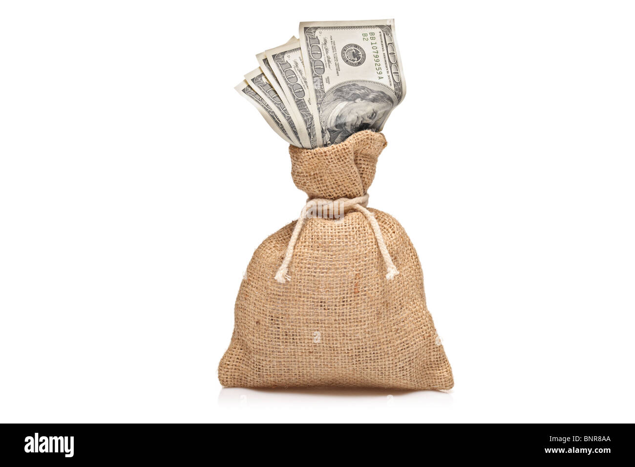 Ein Geldbeutel mit US-Dollar Stockfoto