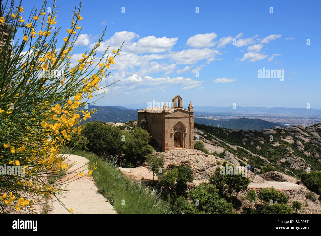 Kapelle Sant Joan in Montserrat (Wellenschliff Berg) südwestlich von Barcelona in Katalonien, Spanien. Stockfoto