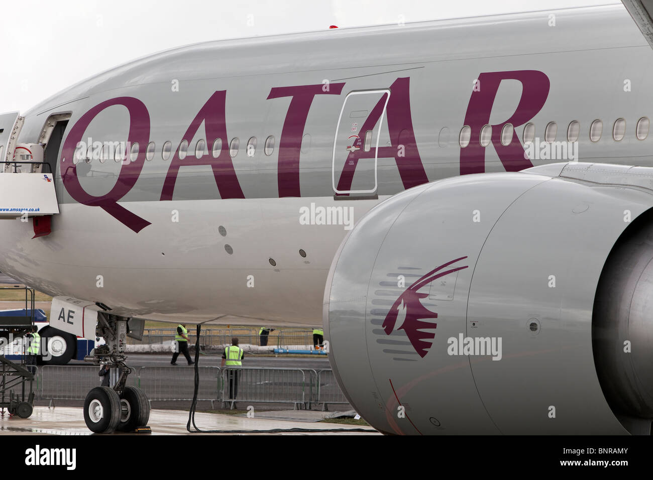 A340 Qatar Airways Flugzeug Stockfoto