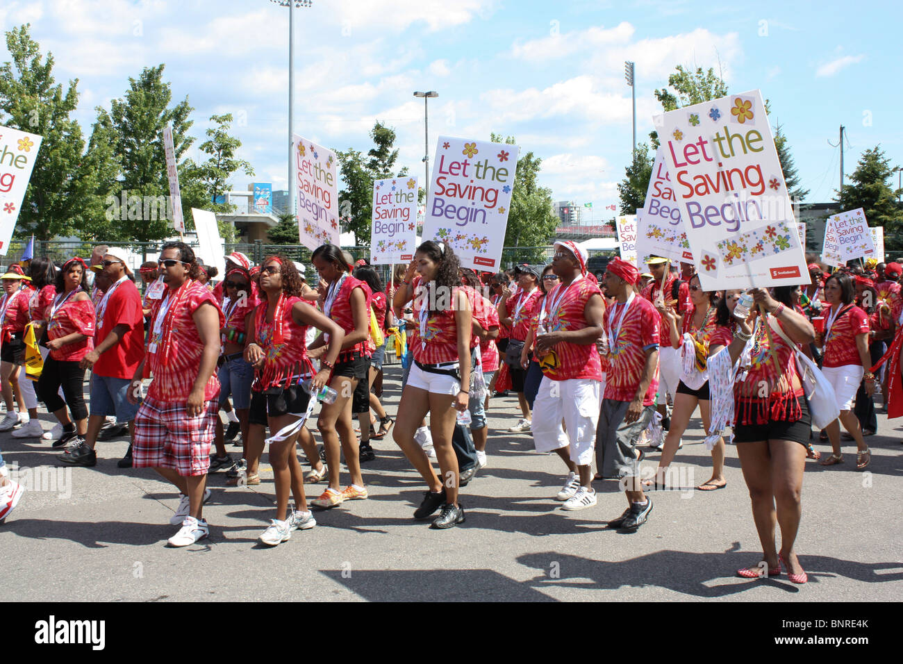 Outdoor-Streetparade feiern karibische Kultur Stockfoto