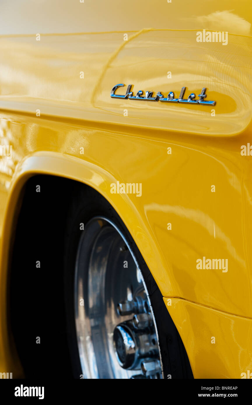 1955 Chevrolet Bel Air. Chevy. Amerikanische Oldtimer, abstrakte Stockfoto
