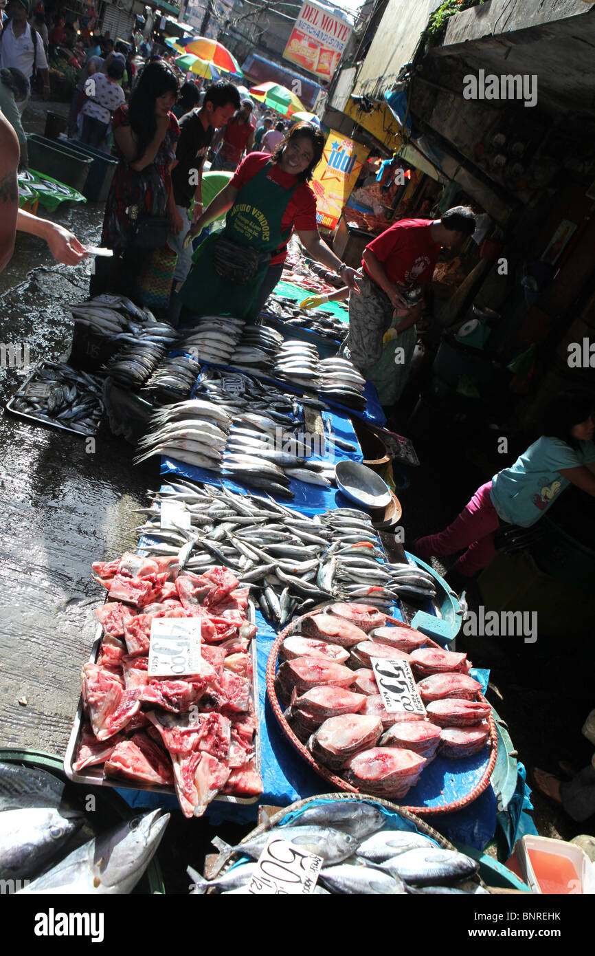 Frischer Fisch in Markt-Philippinen Stockfoto