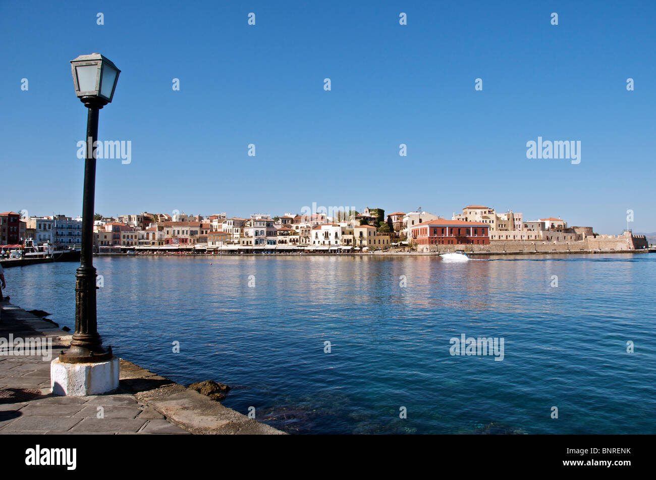 Alte venezianische Hafen Chania Nordwesten Kreta Griechenland Stockfoto