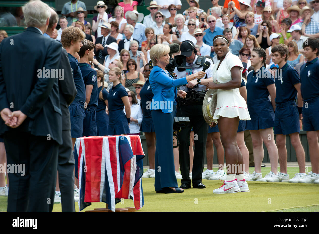 3. Juli 2010: Damen Einzel - Finale. Serena Williams USA (1) V Vera Zvonareva RUS (21.)   Wimbledon Tennis internationale tourn Stockfoto