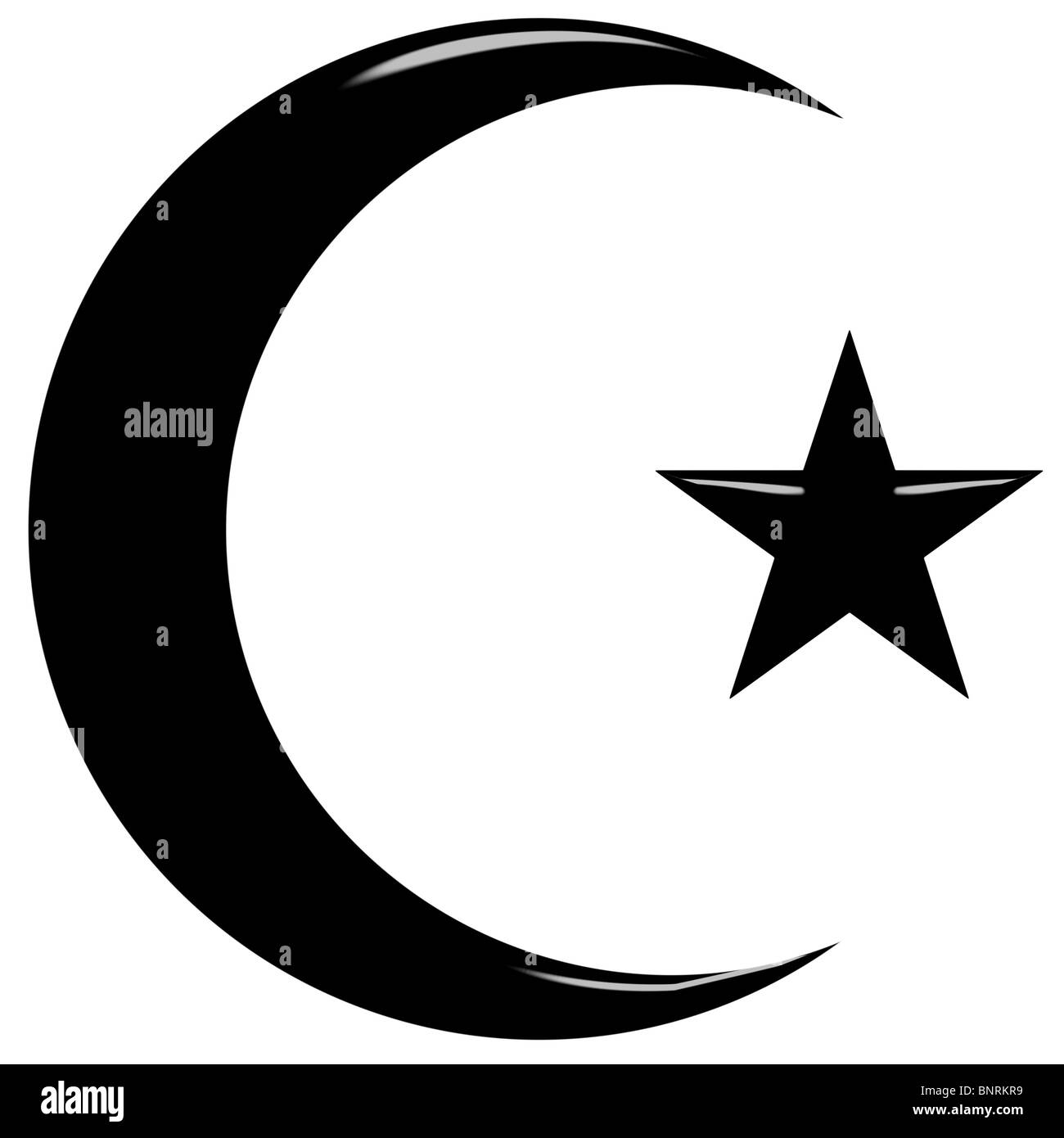Islamische 3D-Symbol Stockfoto