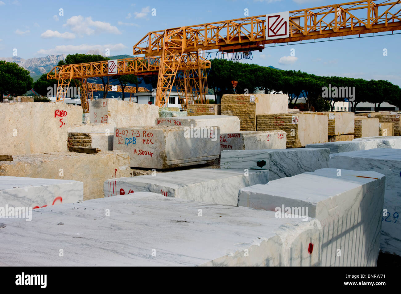Europa, Italien, Toskana, Carrara-Marmor Stockfoto