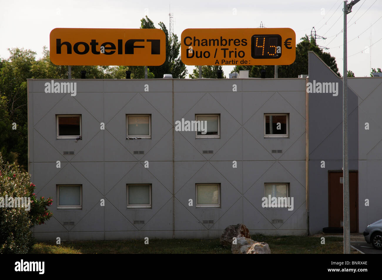 Hotel F1 günstige Hotelzimmer in Frankreich Stockfoto