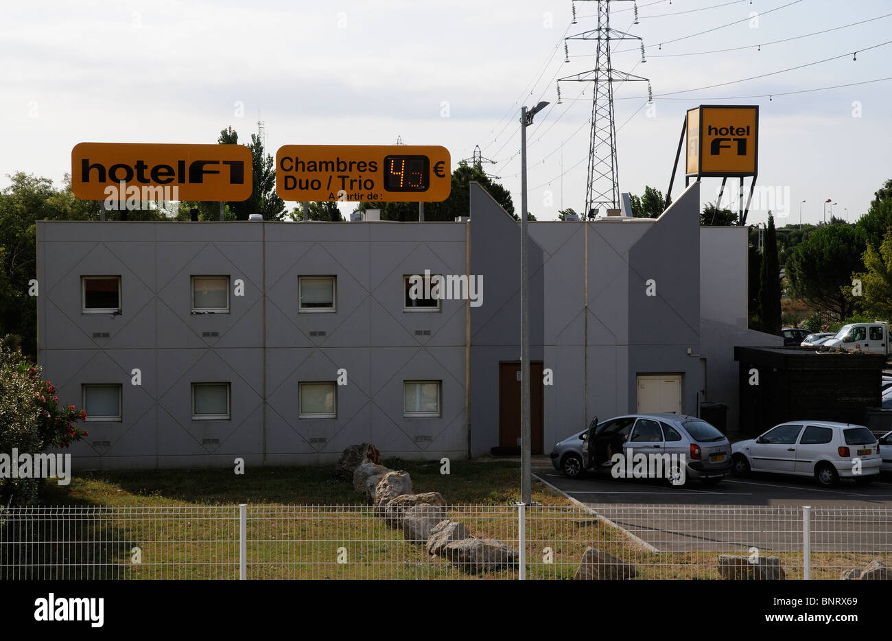 Hotel F1 günstige Hotelzimmer in Frankreich Stockfoto