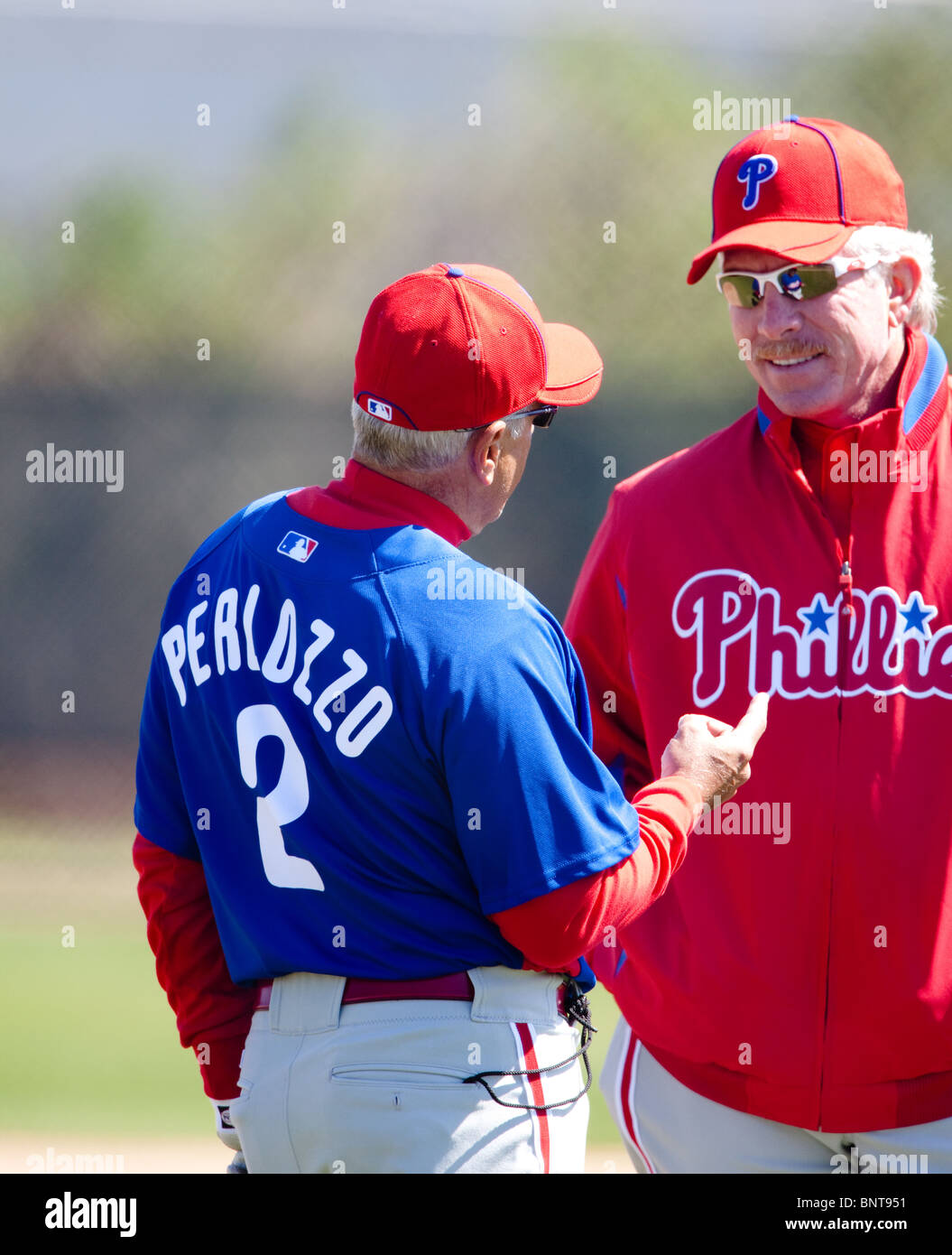 Spring Training bei den Philadelphia Phillies Verbindung in Clearwater, Florida Stockfoto