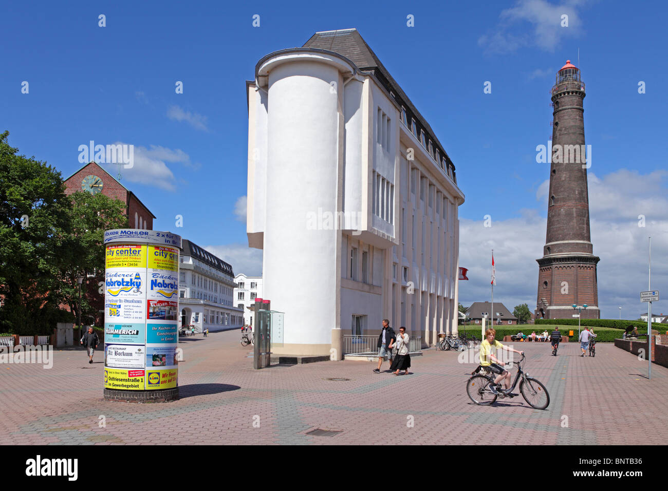 neuer Leuchtturm, Stadt Borkum, Insel Borkum, Ostfriesland, Nordseeküste, Niedersachsen, Deutschland Stockfoto
