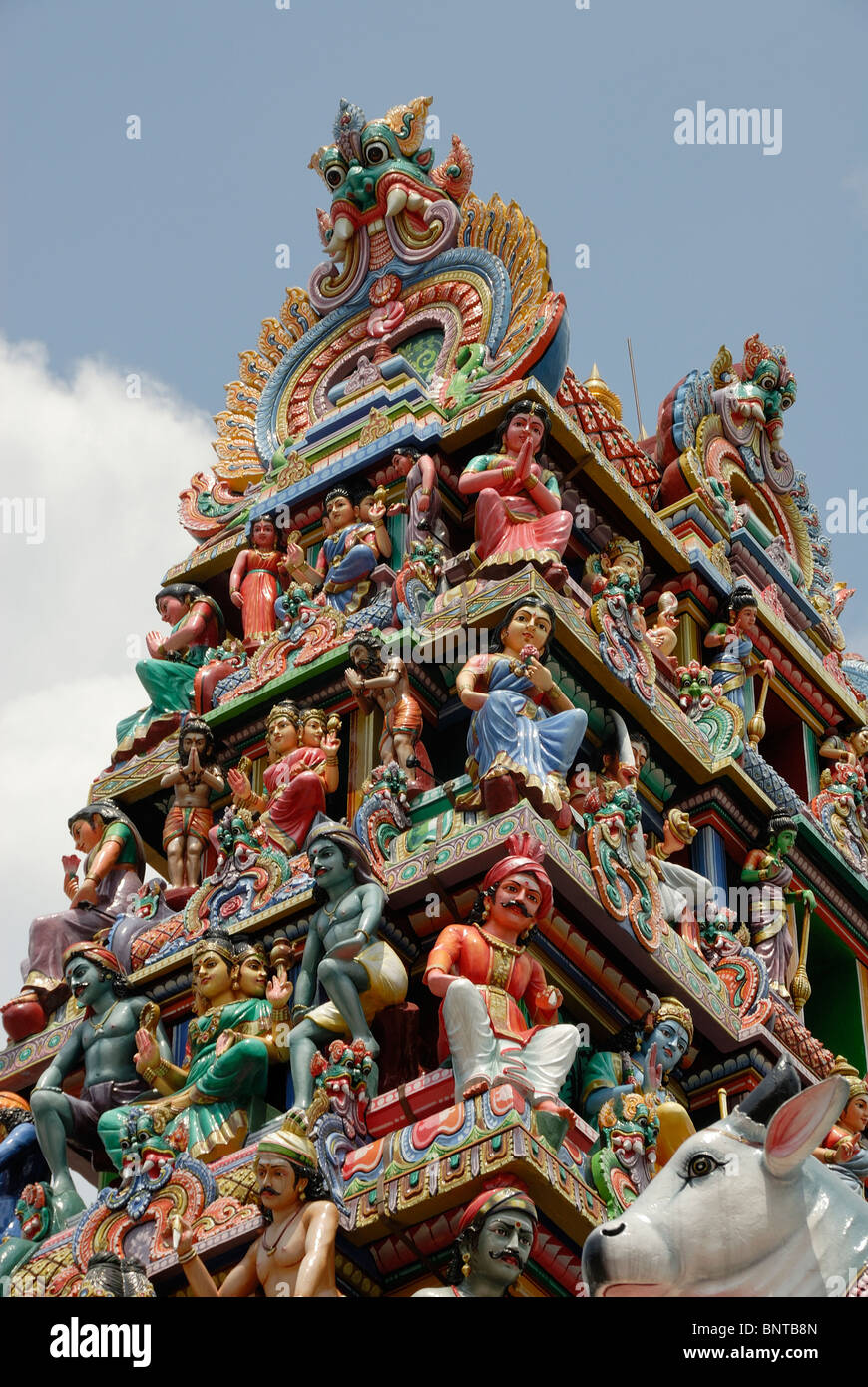 Sri Mariamman Hindu Tempel Little India Bezirk South Bridge Road Singapur Asien Stockfoto