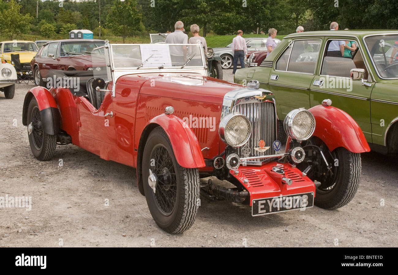 Aston Martin Le Mans 1935 Auto bei einer Autorallye in Yorkshire Stockfoto