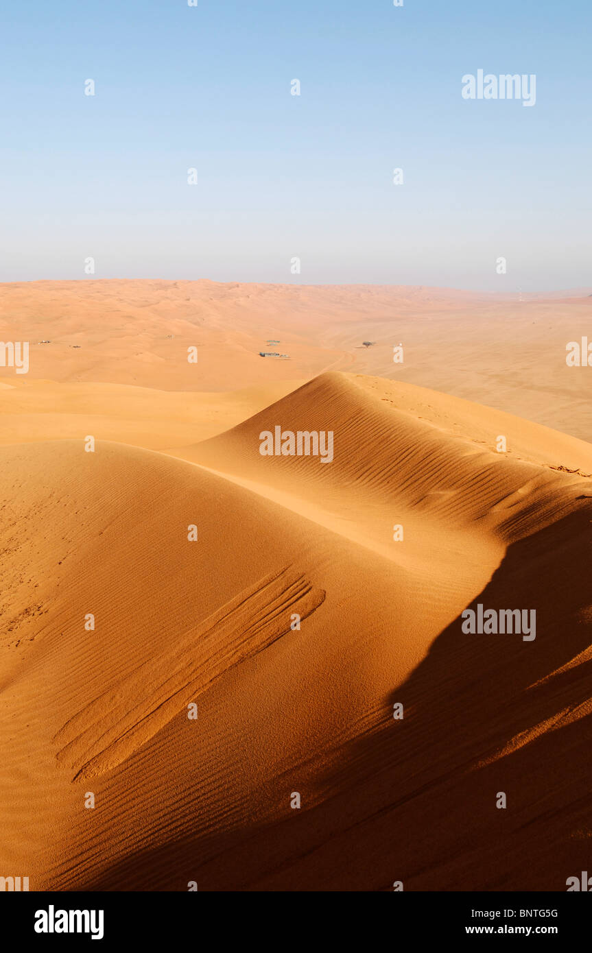 Oman-Desert View aus einer Düne Stockfoto