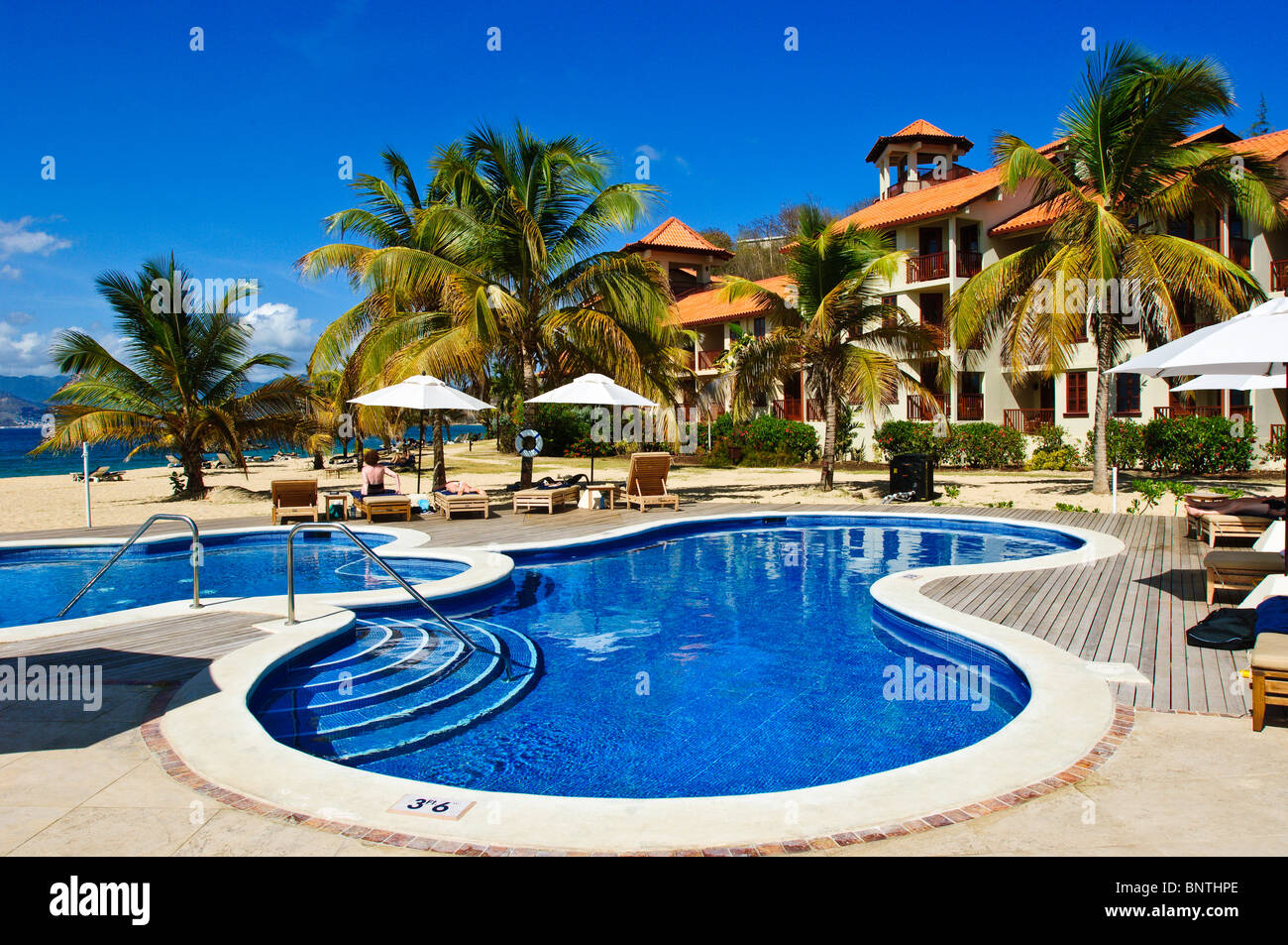 LaSource Resort Strand, Grenada, Windward Islands, Karibik. Stockfoto