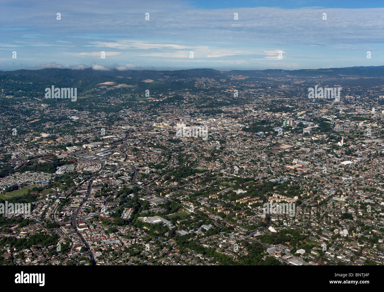Luftaufnahme über San Salvador El Salvador in Mittelamerika Stockfoto