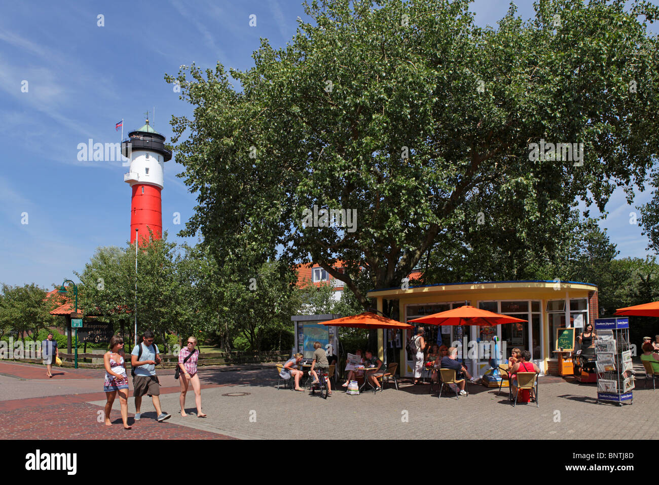 Alter Leuchtturm, Insel Wangerooge, Ostfriesland, Niedersachsen, Deutschland Stockfoto