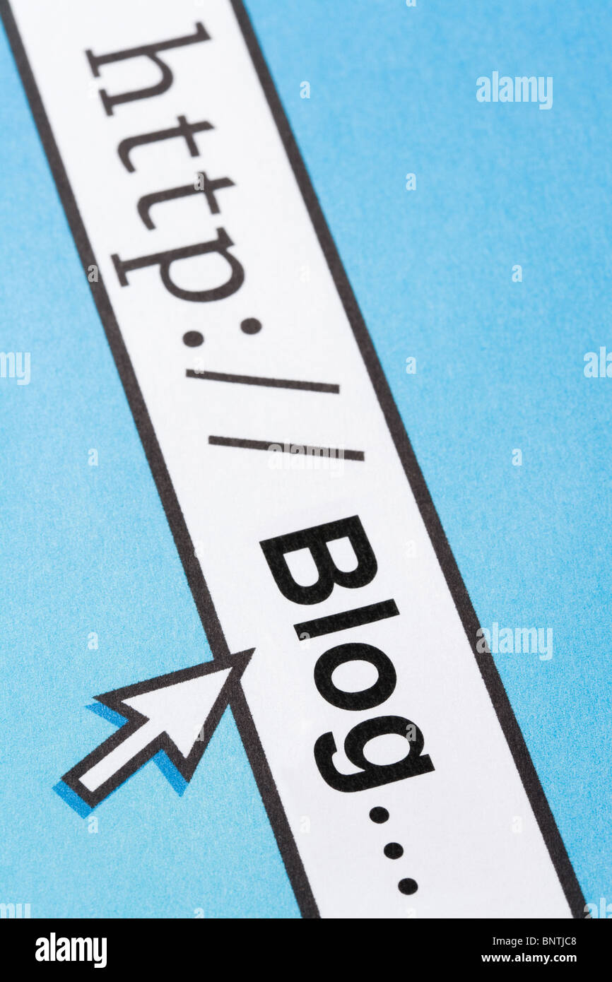 Computer-Bildschirm, Konzept der Online-blog Stockfoto