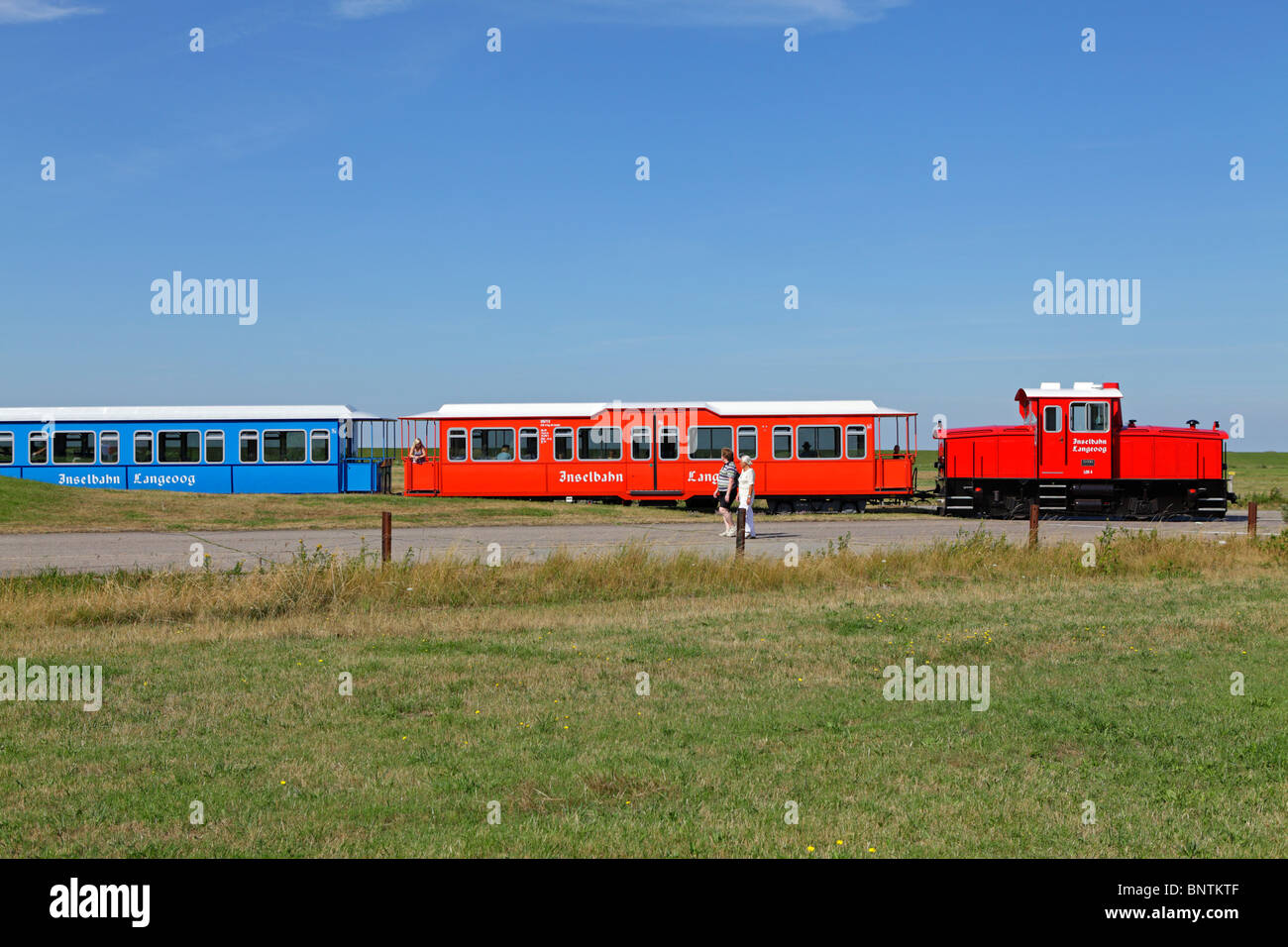 Insel-Zug, Insel Langeoog, Ostfriesland, Niedersachsen, Deutschland Stockfoto