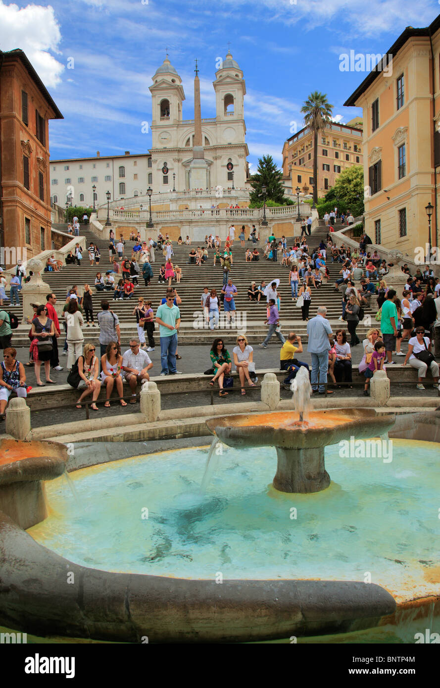Die berühmte Spanische Treppe in Rom, Mittelitalien Stockfoto