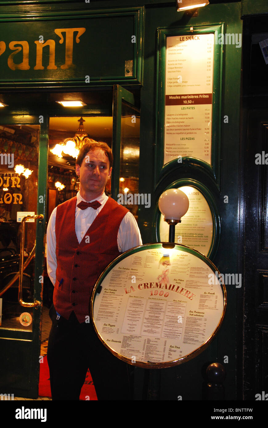 Berühmtes Restaurant La Cremaillere am Place du Tertre, Paris Frankreich Stockfoto