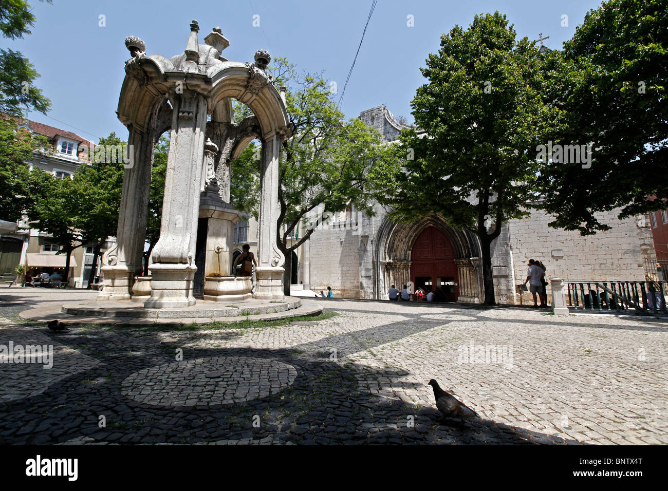 Largo Do Camo und Lissabons archäologisches museum Stockfoto