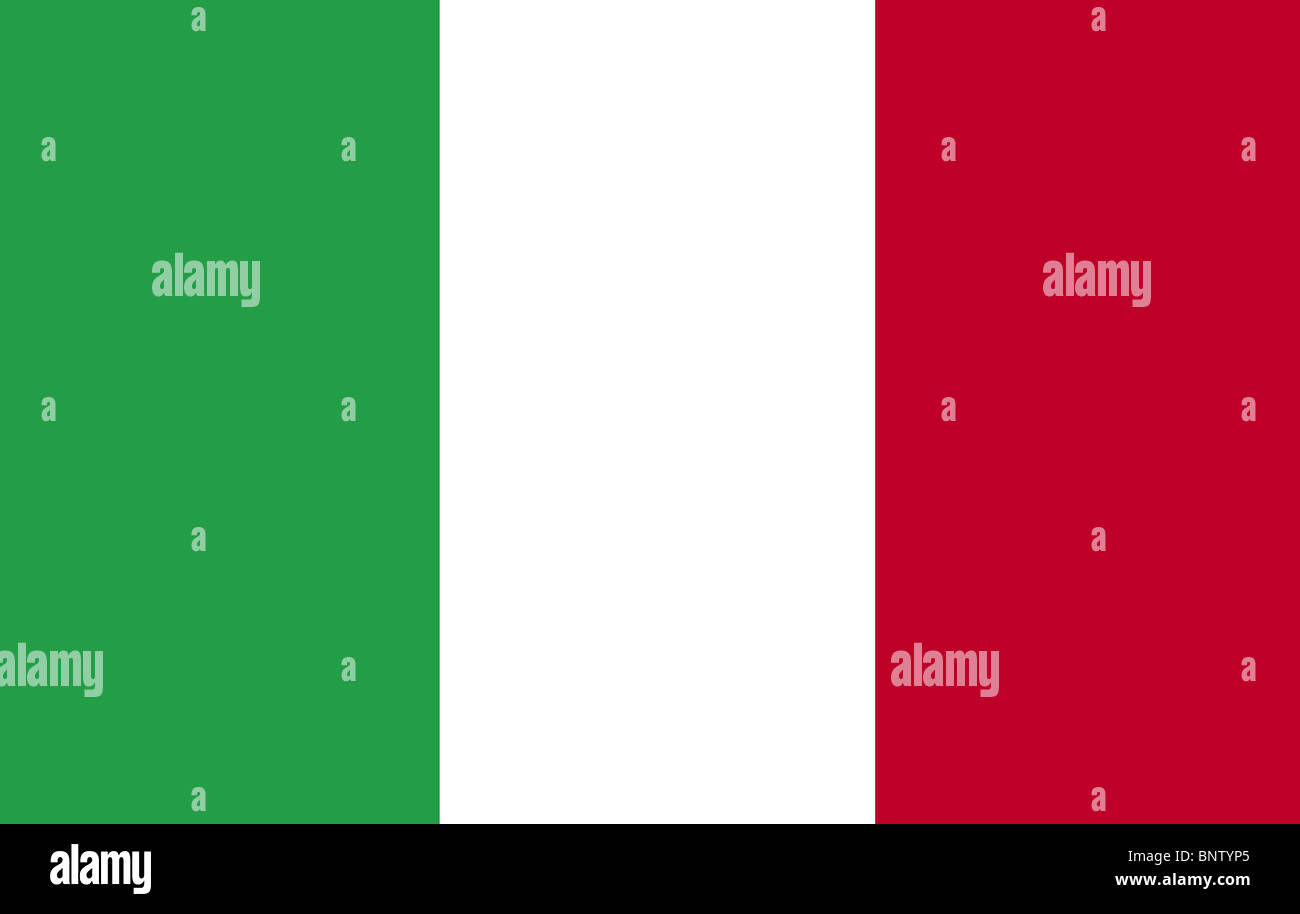 Italienische Flagge Stockfoto