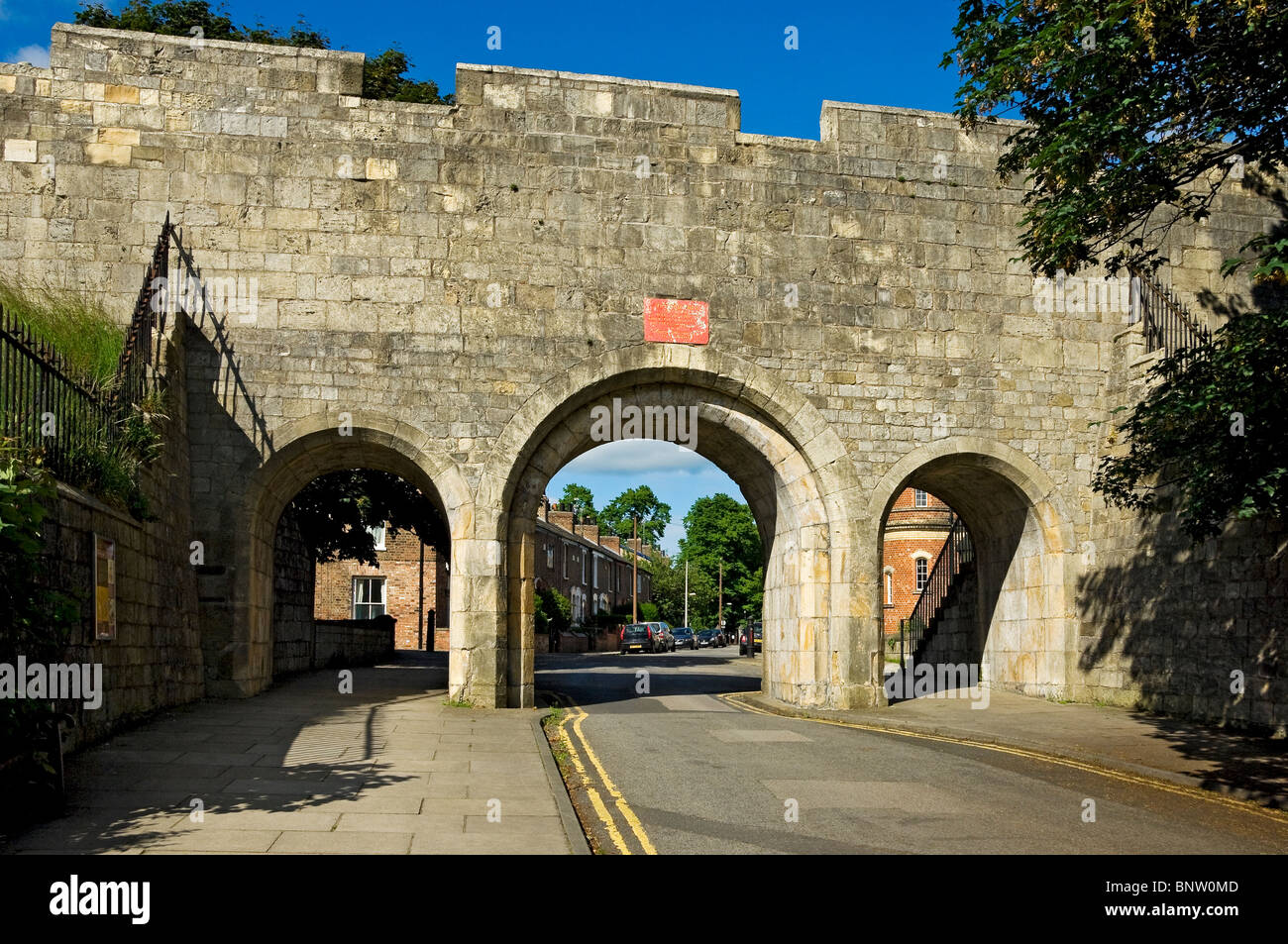 Victoria Bar Abschnitt der Stadtmauer im Sommer York North Yorkshire England Vereinigtes Königreich GB Großbritannien Stockfoto