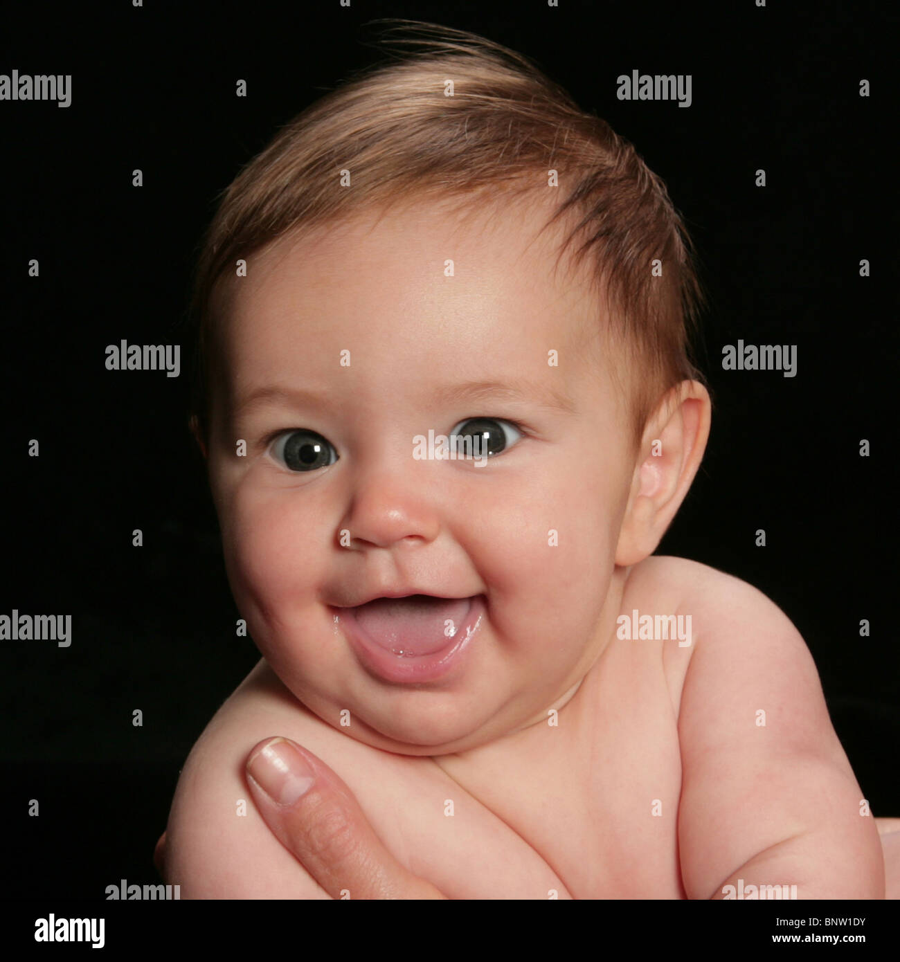 Baby Gesicht Nahaufnahme Stockfoto