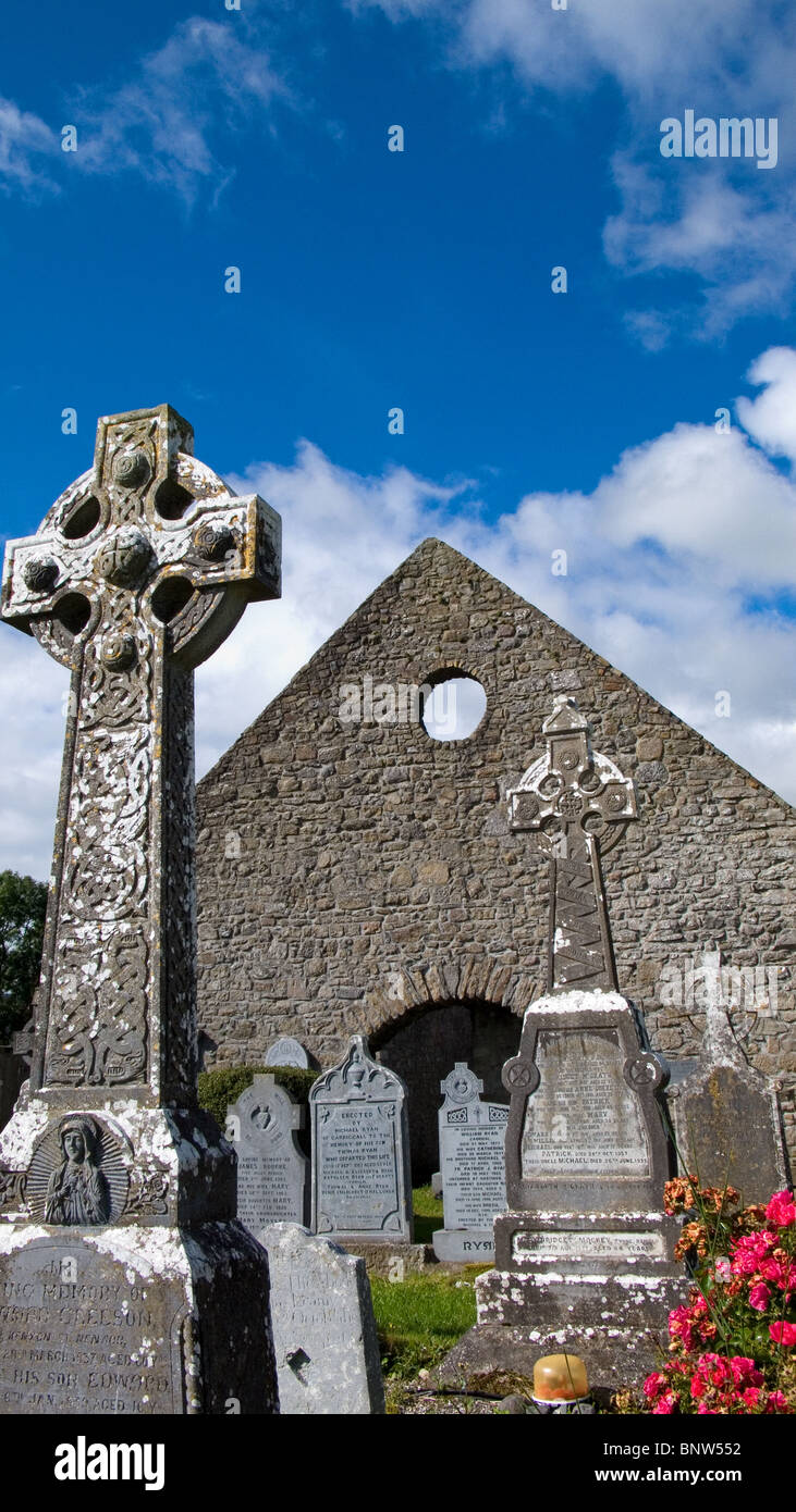 Zerstörte Kirche in der Nähe von Dolla, Silvermines, North Tipperary, Irland Stockfoto