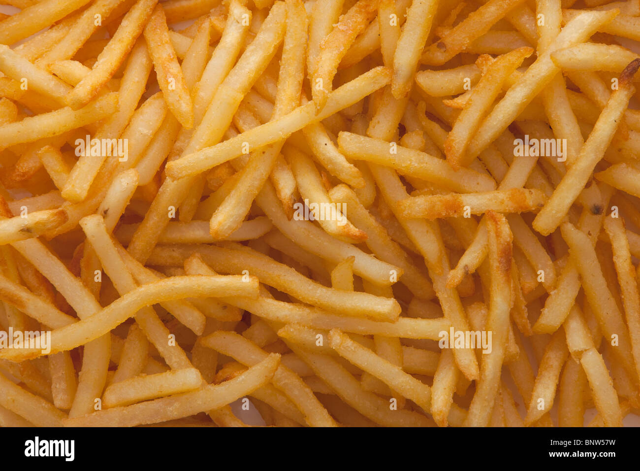 Haufen von Pommes frites Stockfoto