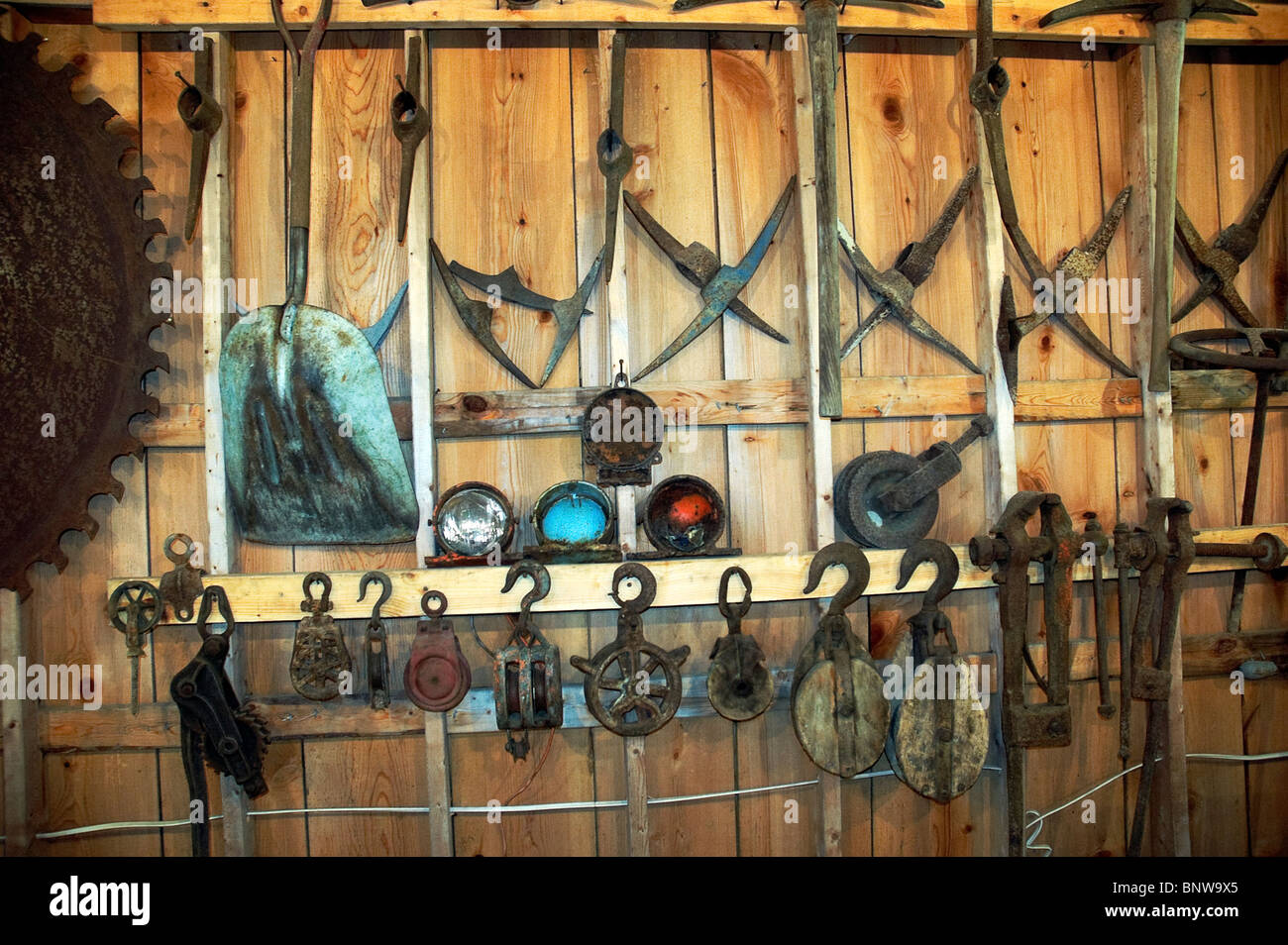 Mechanische Werkstatt an Barthell Coal Mining Camp, Kentucky Stockfoto