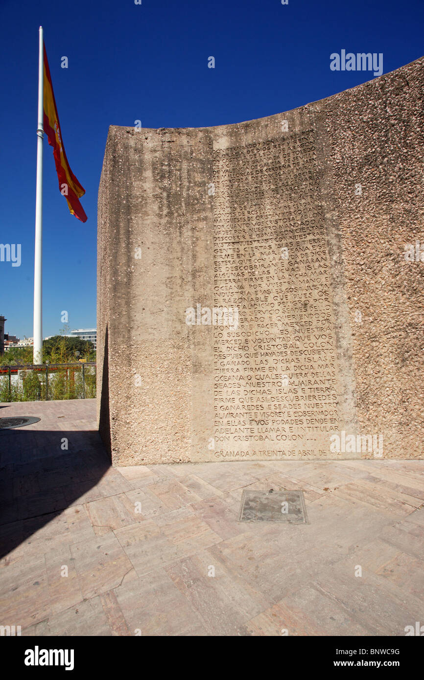 Kolumbus-Denkmal von Joaquín Vaquero Turcios, Plaza de Colón, Madrid, Spanien Stockfoto