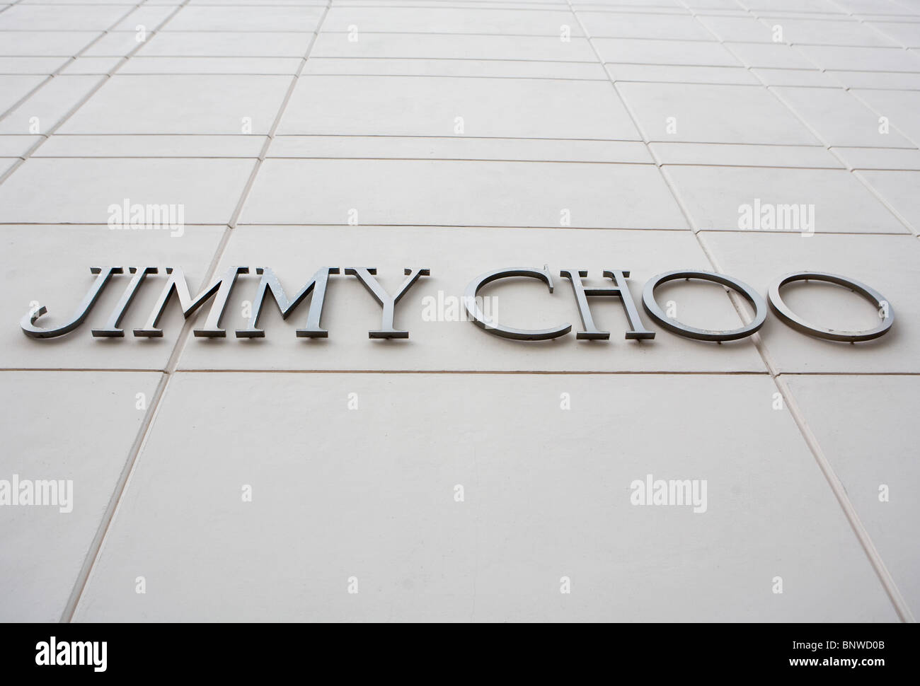 Jimmy Choo Ladengeschäft. Stockfoto
