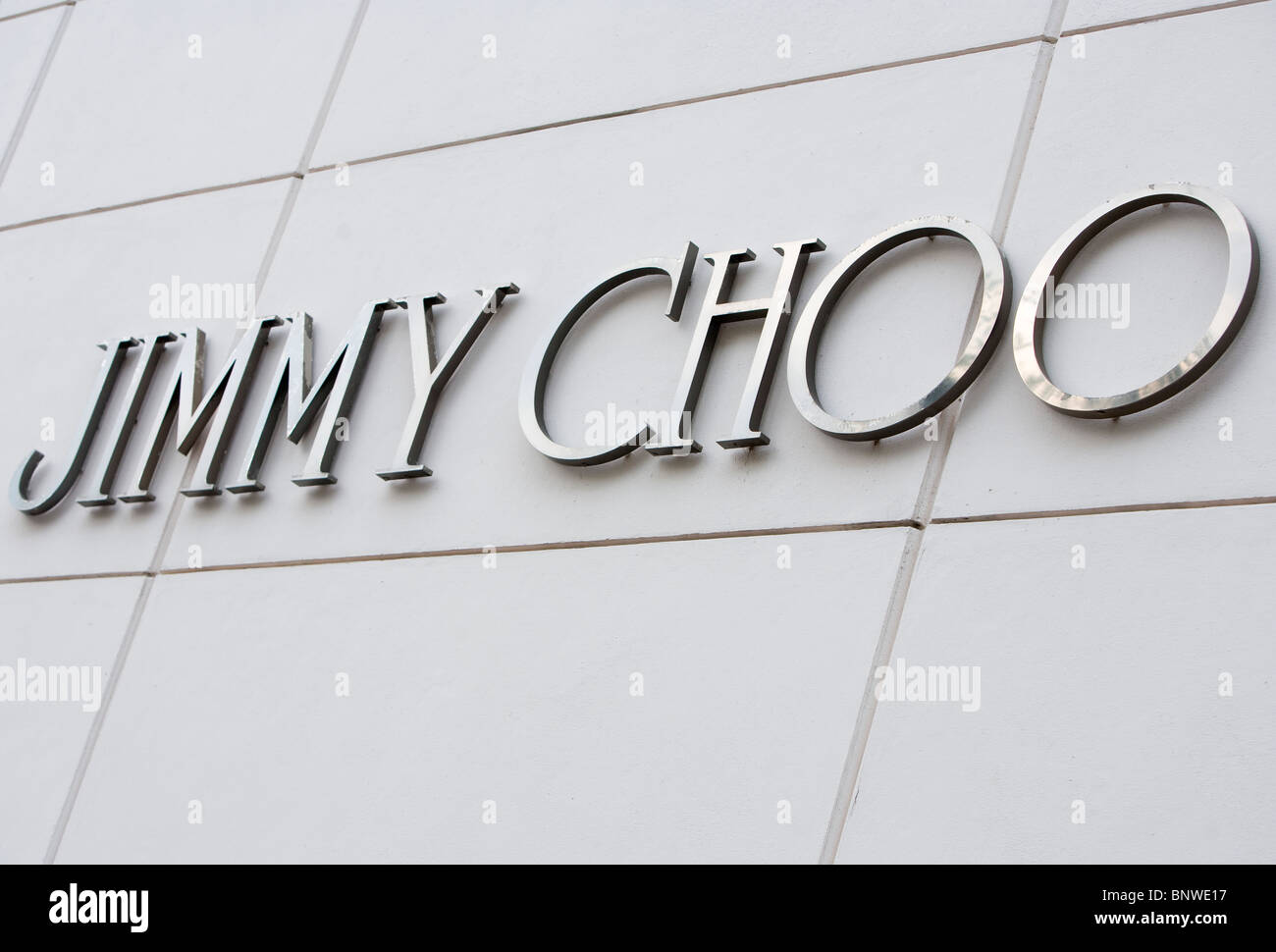Jimmy Choo Ladengeschäft. Stockfoto