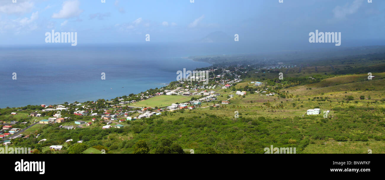 Küste von St. Kitts Stockfoto