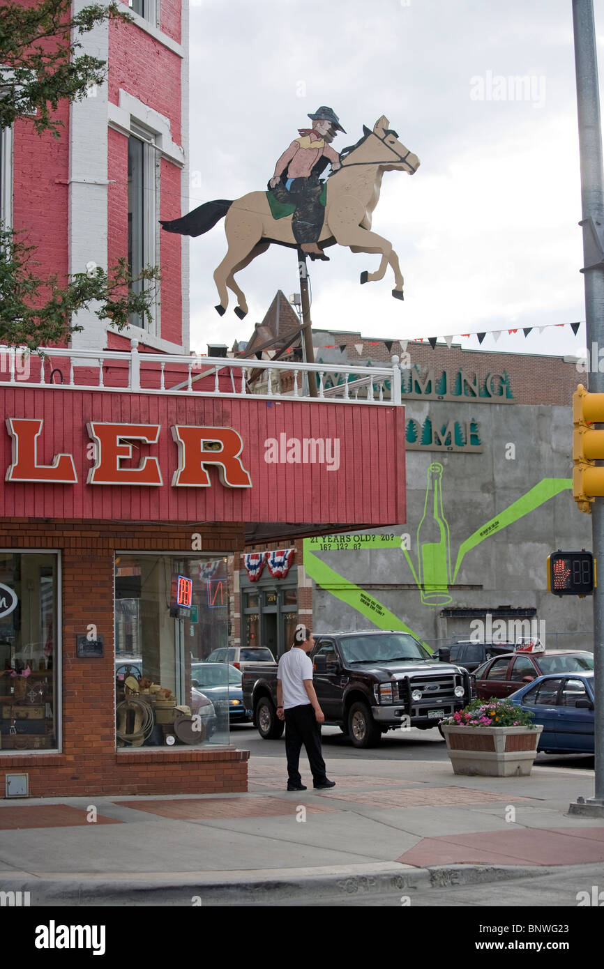 Die Innenstadt von Cheyenne, Wyoming. Stockfoto