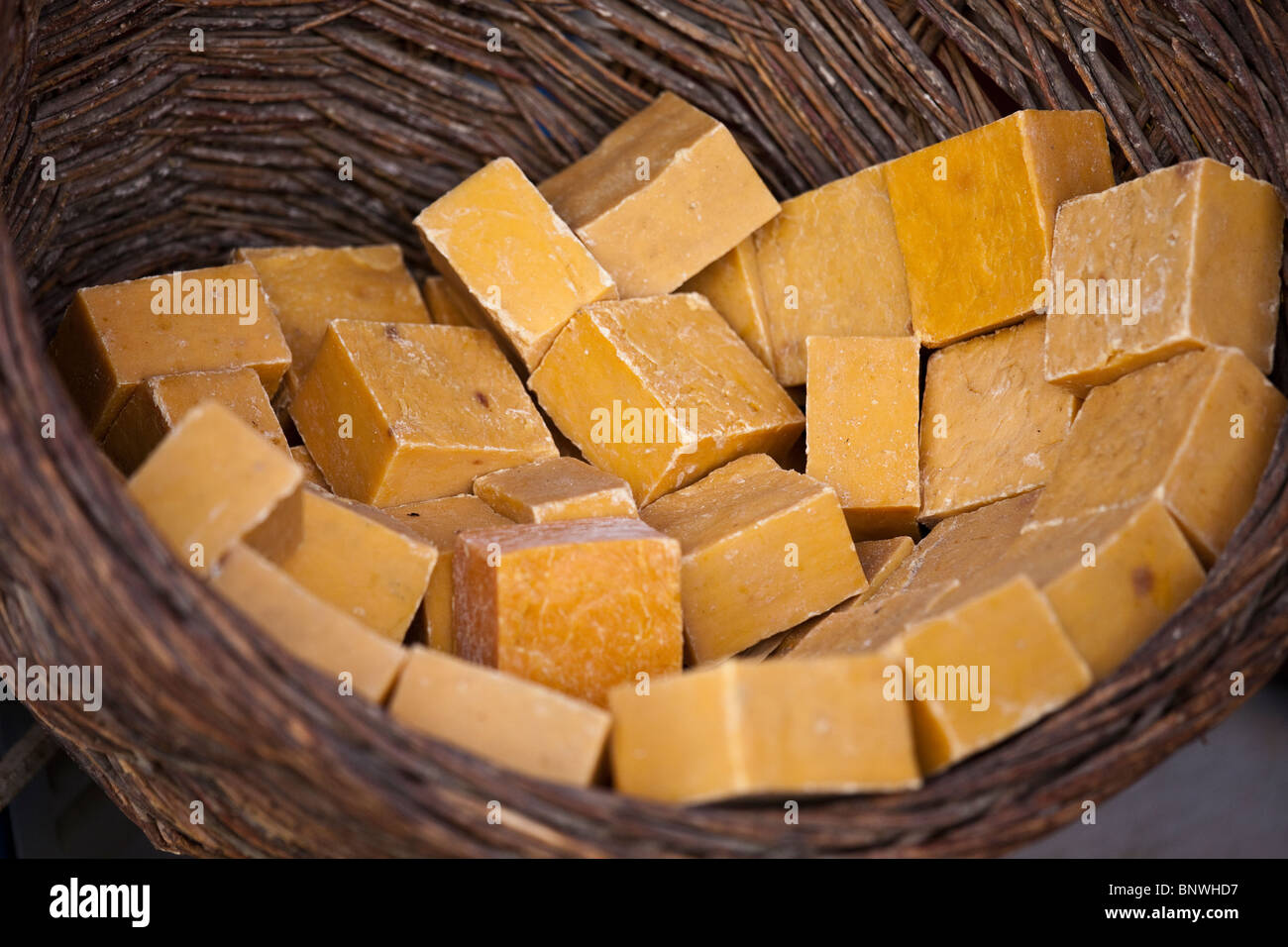 Lokal produzierte Seifenstücke in Mardin, Türkei Stockfoto