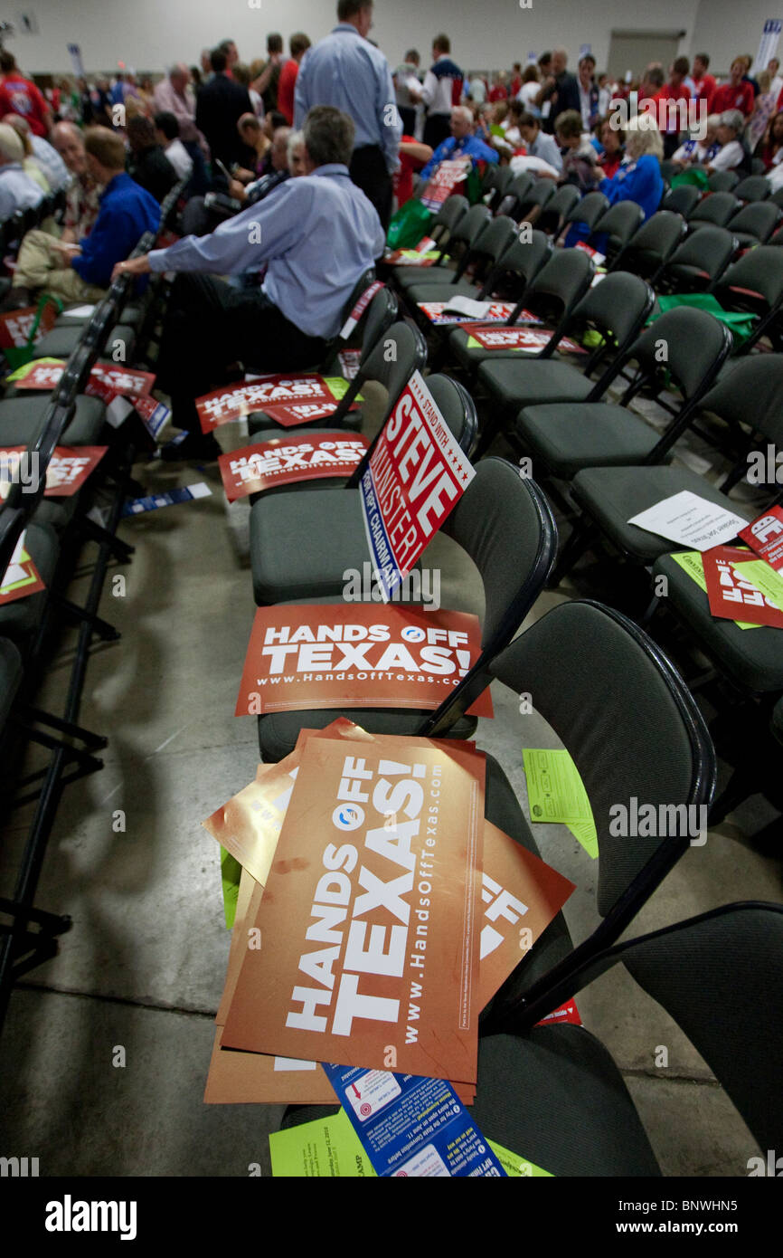 Die Delegierten bei der halbjährlichen Texas Republican Convention in Dallas, Texas Stockfoto