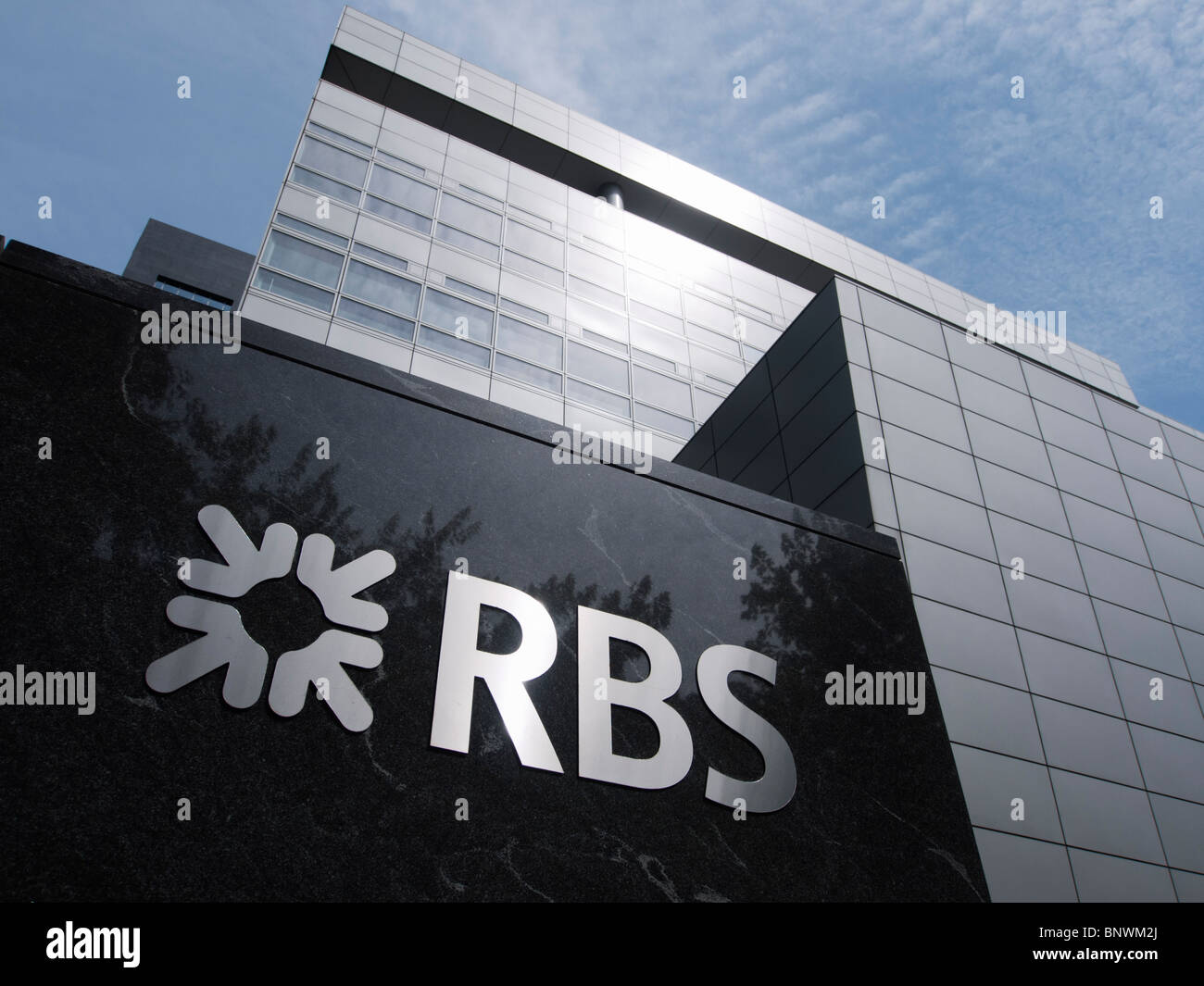 Hauptsitz der Royal Bank of Scotland, RBS, im modernen Geschäftsviertel in Amsterdam Zuid in den Niederlanden Stockfoto