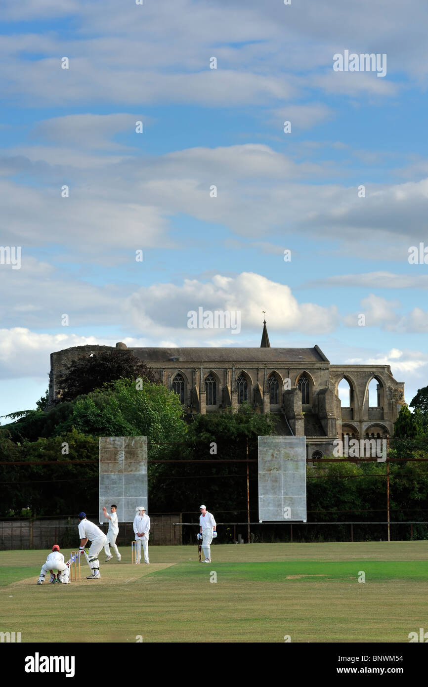Traditionelle englische Cricket-Match Stockfoto