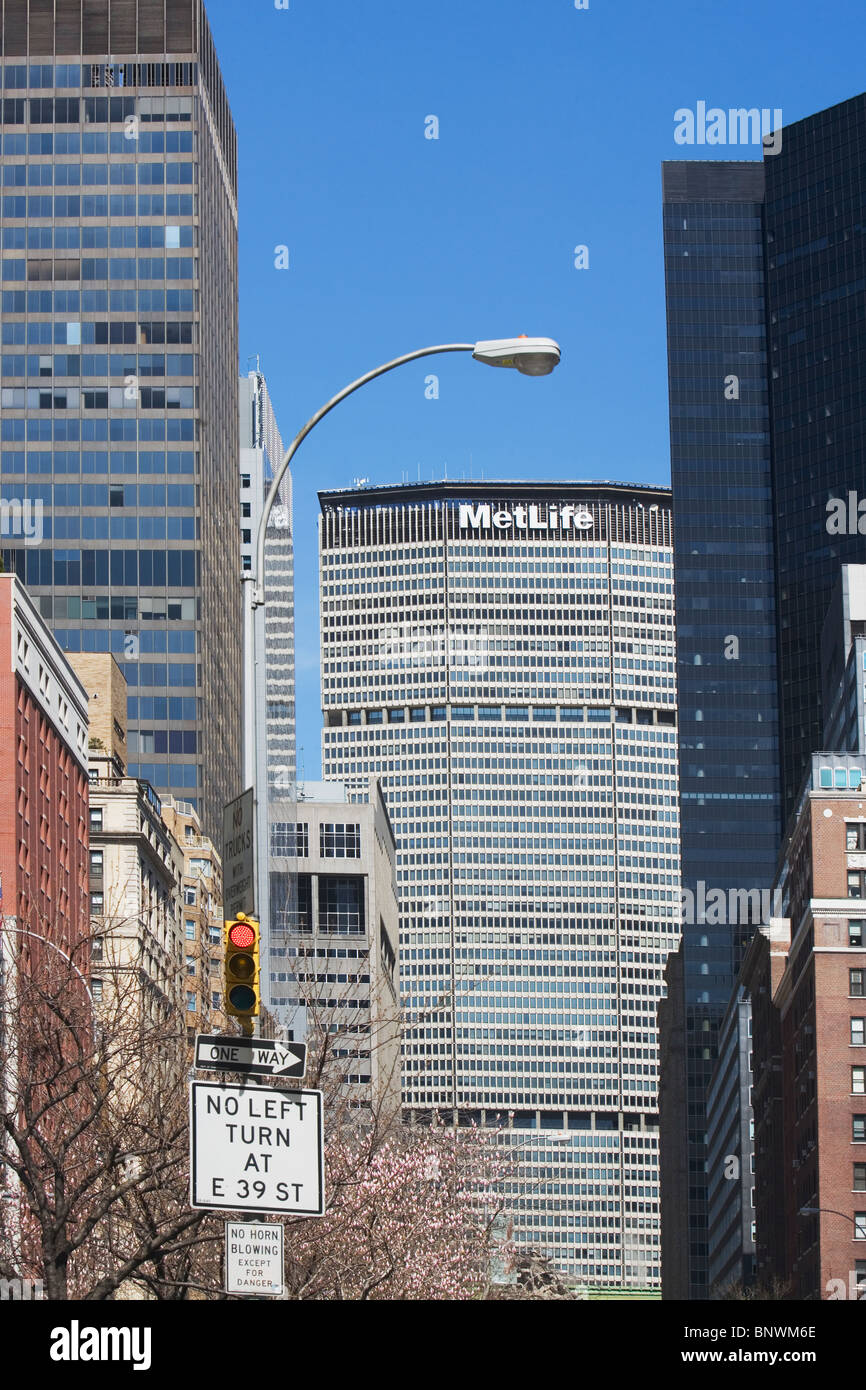 Gebäude auf der 42nd Street in Manhattan Stockfoto