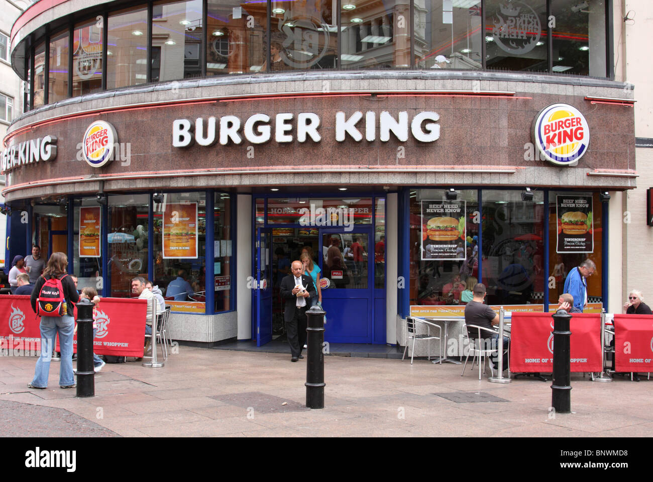 Ein Burger King Restaurant in Leicester Square, London, England, UK Stockfoto