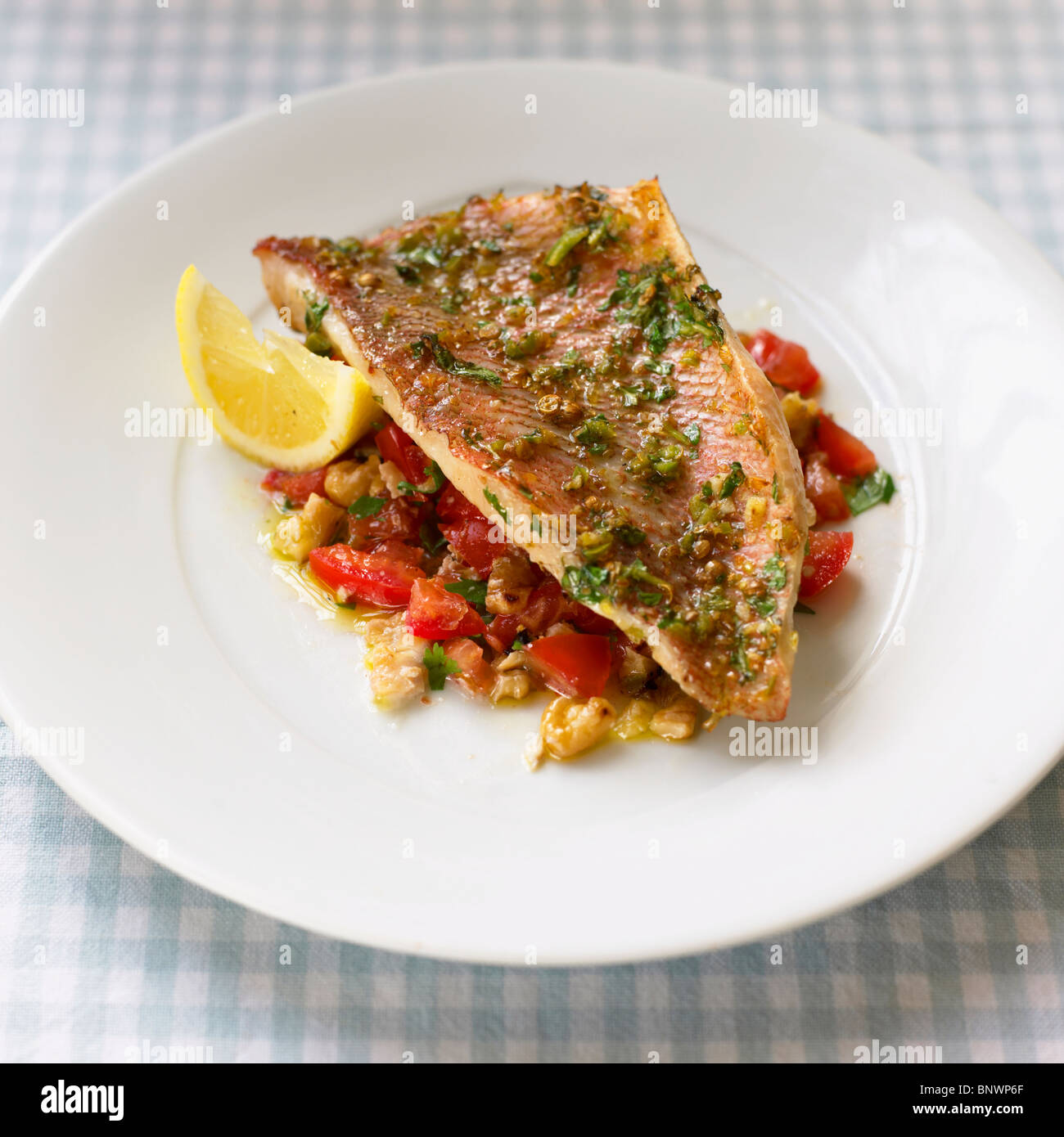 Filet vom gegrillte Dorade Stockfotografie - Alamy
