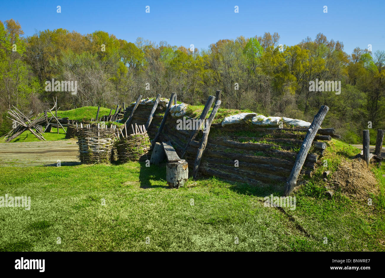 Verteidigung bei Vicksburg nationaler militärischer Park Stockfoto