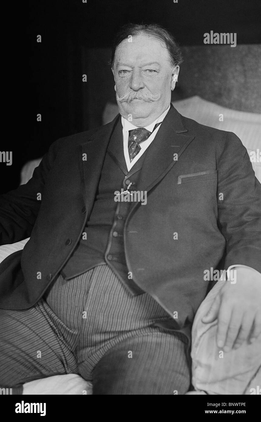 Porträt-Foto-c1910s von William Taft (1857-1930) - der 27. US-Präsident (1909-1913) + 10. Oberrichter der Vereinigten Staaten (1921-1930). Stockfoto