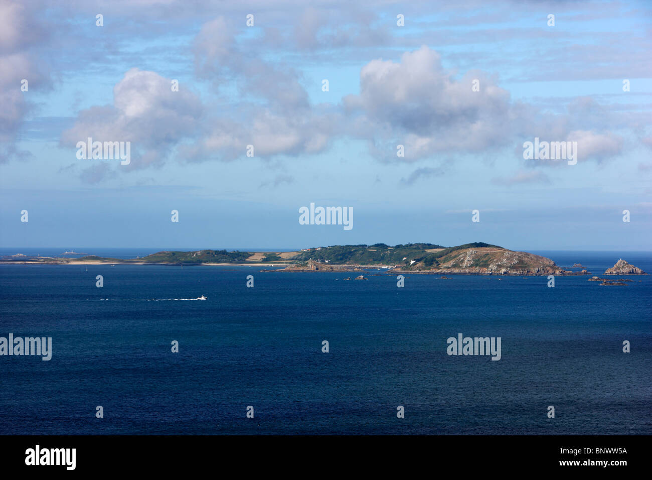 Kanalinseln, Blick auf Herm, Insel in der Nähe von Guernsey, Channel Islands, UK, Europa Stockfoto