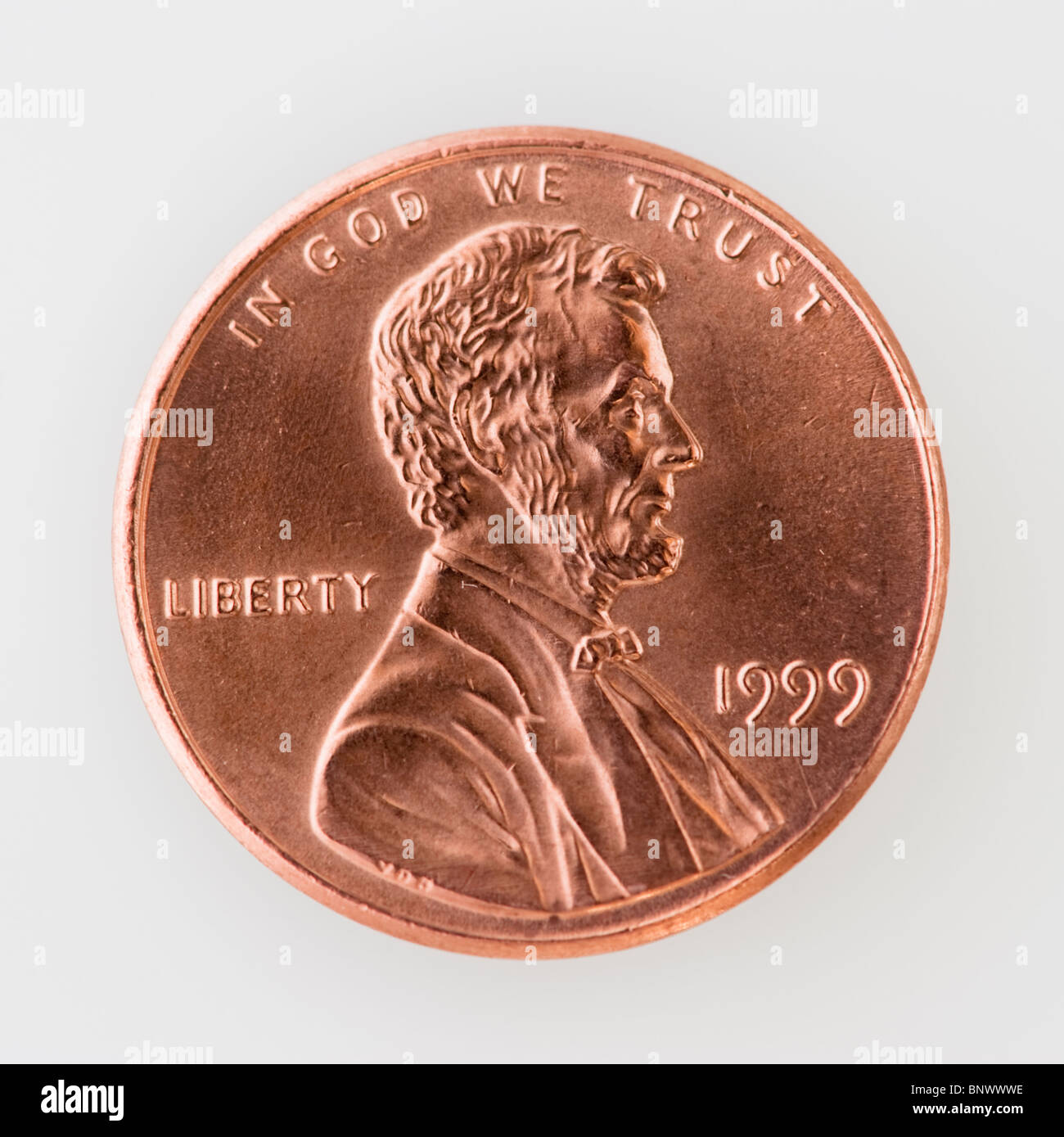 Einen penny Stockfoto