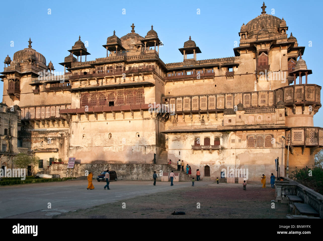 Jehangir Mahal Palace. Orchha. Madhya Pradesh. Indien Stockfoto