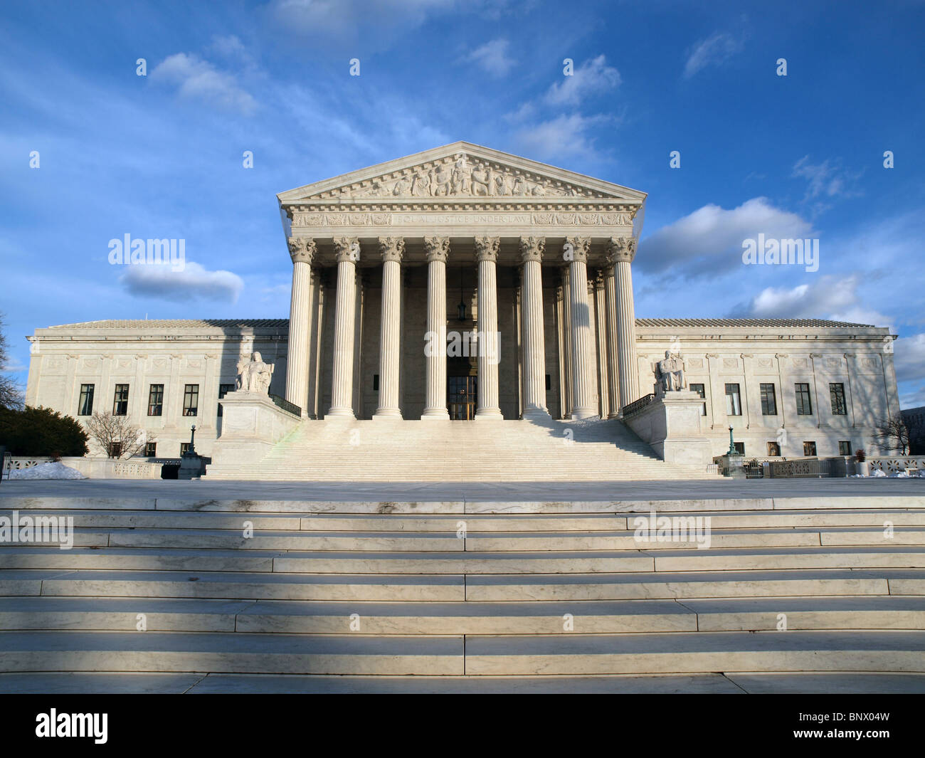 Warmen Nachmittag leichte am United States Supreme Court. Stockfoto